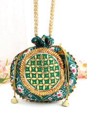 Patola Print Potli Bags / Wedding favors-Multi Color