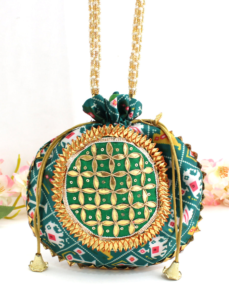 Patola Print Potli Bags / Wedding favors-Multi Color