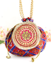 Patola Print Potli Bags / Wedding favors-Multi Color