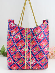 Patola Print Bag / Wedding Favors-Pink