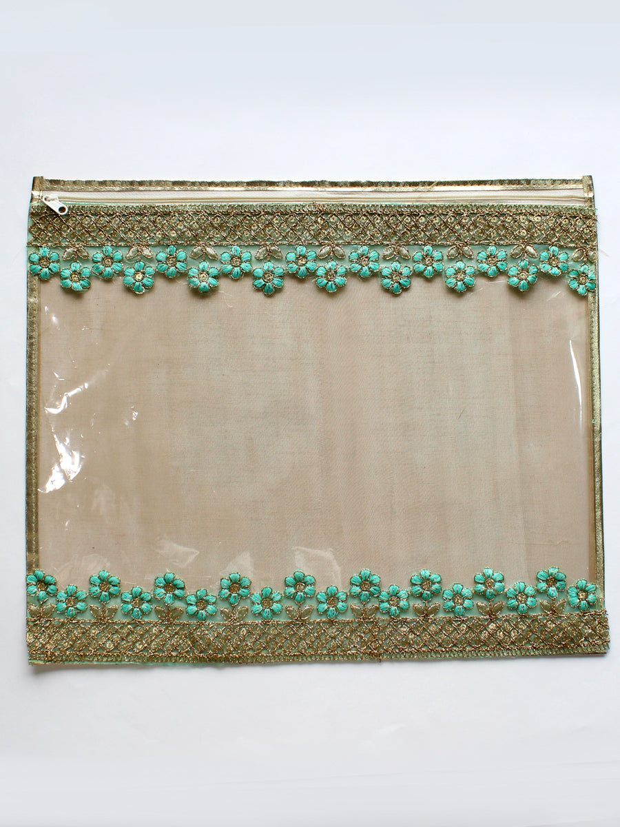 Wedding Favors Suit / Saree Cover Pouch-Aqua