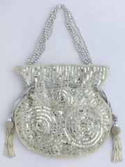 Erum Potli Bag-Silver