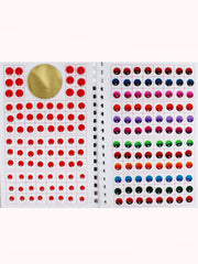 Multi Color Shaded Bindi Book with single Stone