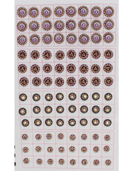 Multi Color Bindi Book with Stone Border Style - 14