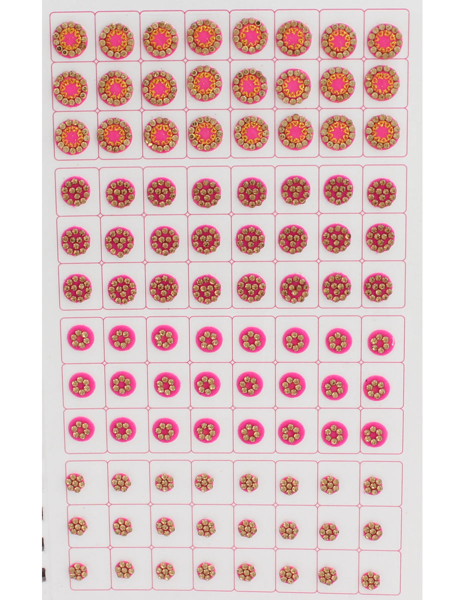 Multi Color Bindi Book with Stone Border- Style-25