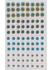 Multi Color Bindi Book with Stone Border- Style-25