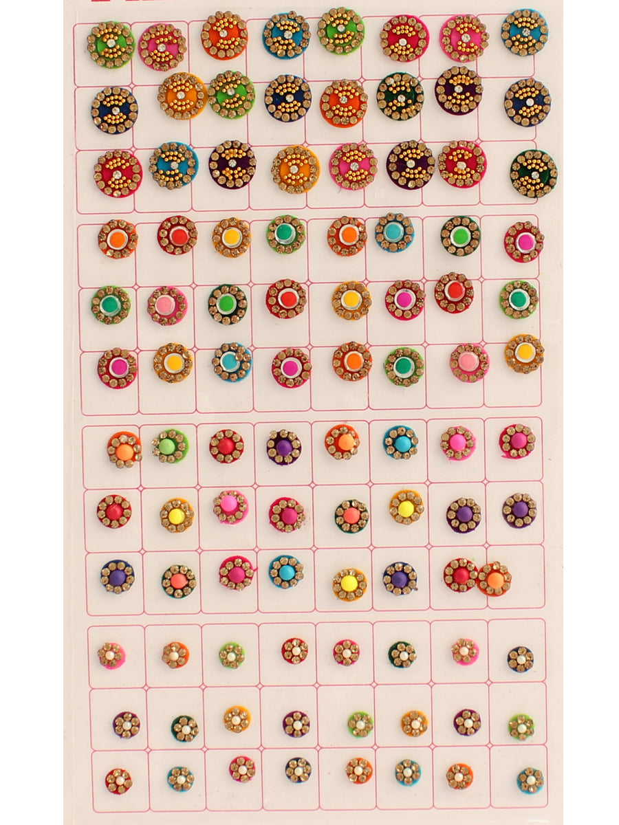 Multi Color Bindi Book with Stone Work and Border- Style-30