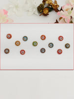 Round Shape Stone Border Bindi Card-Multicolor