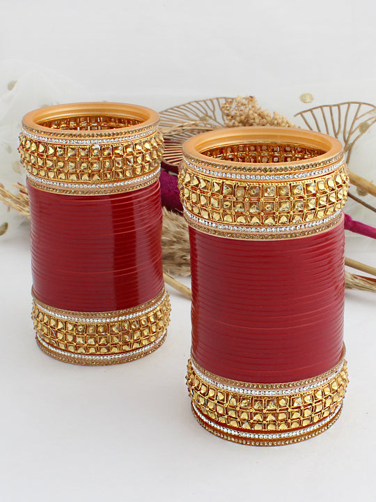 Saysha Bridal Choora-Maroon