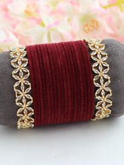 Chaaya Bangle Set-Maroon