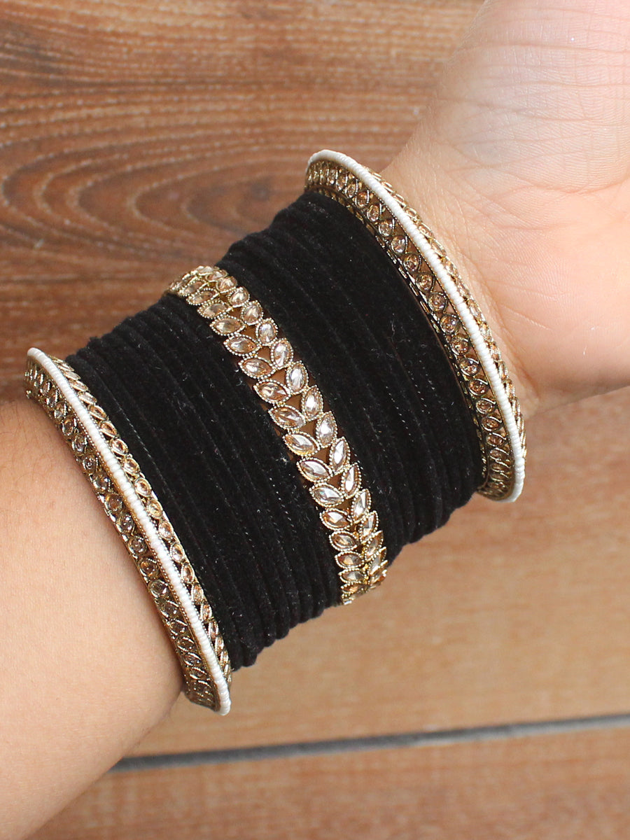 Reet Bangle Set-Black