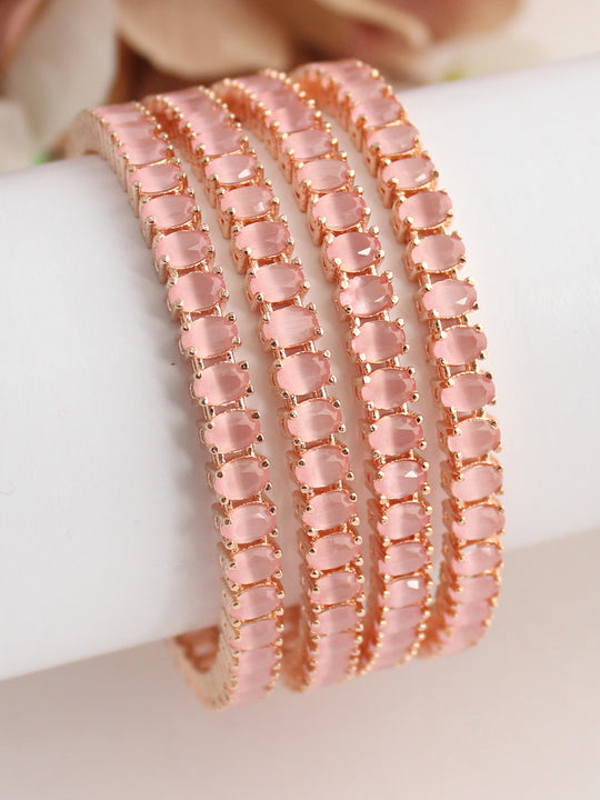 Lavanya Bangle Set-Pastel Pink 