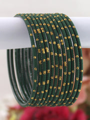 Sia Bangle Set-Dark Green