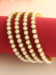 Nitya Bangle Set-White