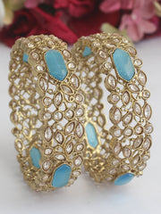 Priyanshi Bangle Set-Aqua