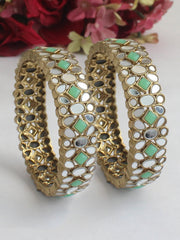 Naaz Bangle Set-Mint Green