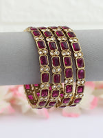 Saavi Bangle Set-Purple