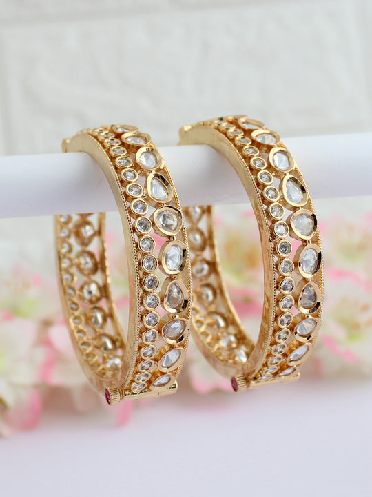 Shriya Bangle Set-White