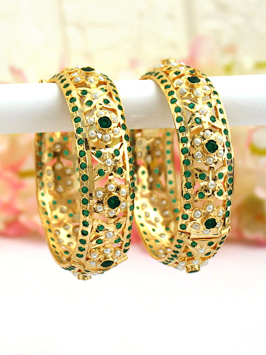 Sakina Bangle Set-Green