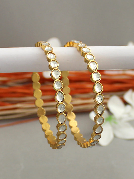 Menka Bangle Set-White