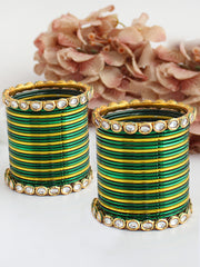 Damini Bangle Set-Green