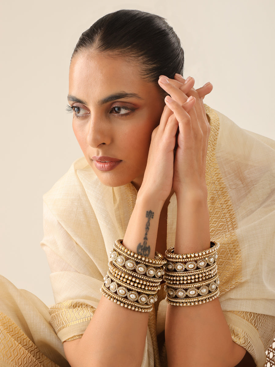 Saanvi Bangle Set/ Stack Luxury Indian Wedding Jewelry for Brides Worldwide