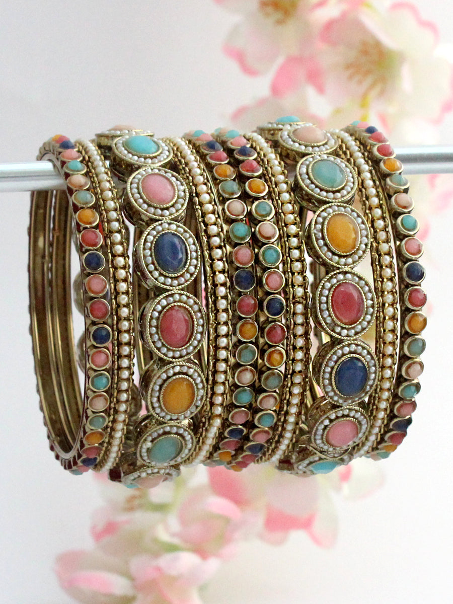 Multi Color Glass Bead & Wooden Beaded Cuff Bracelet | eBay