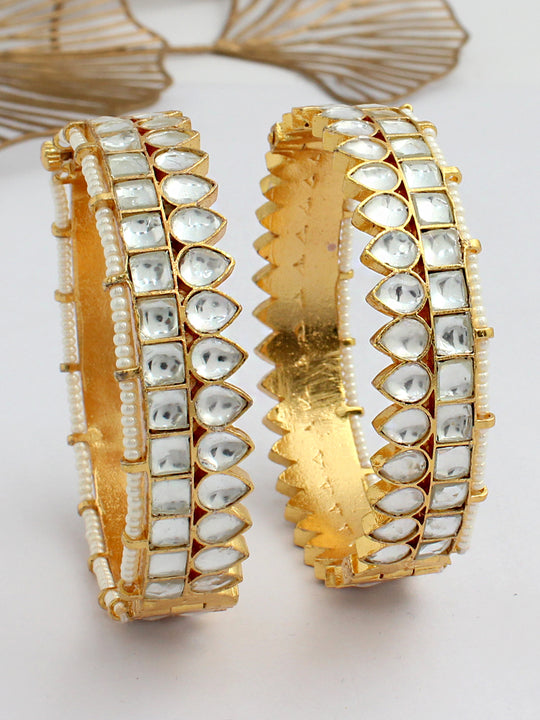 Gaurvi Bangle Set-White