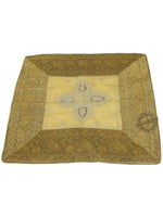 Patch And Embroidery work Chusion Cover-Golden-Golden