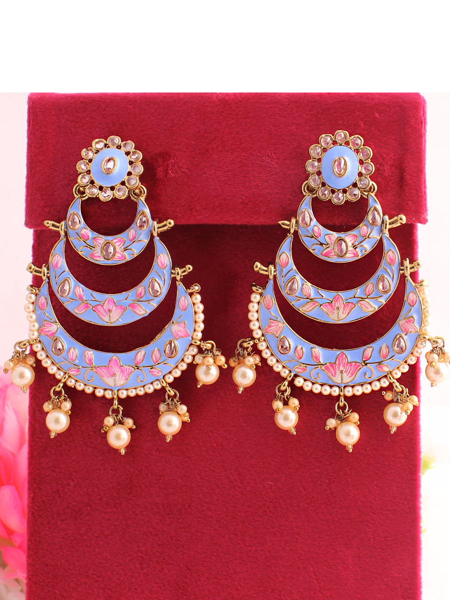 Kriti Earrings-Powder Blue