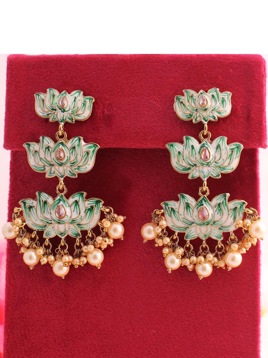 Kamal Earrings-Green