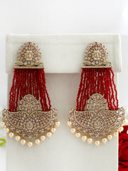 Shamita Earrings-Maroon