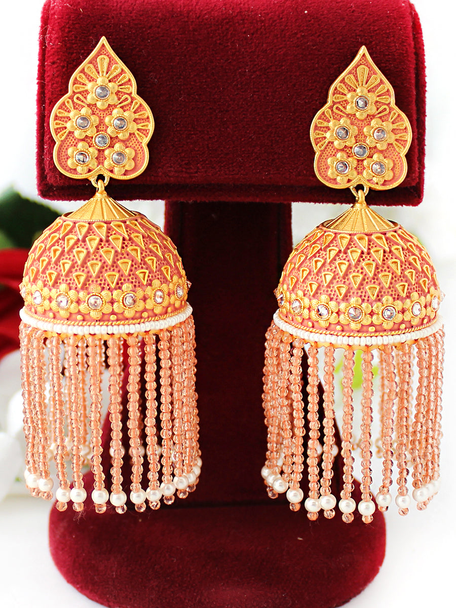 Maryam Earrings-Dark Peach