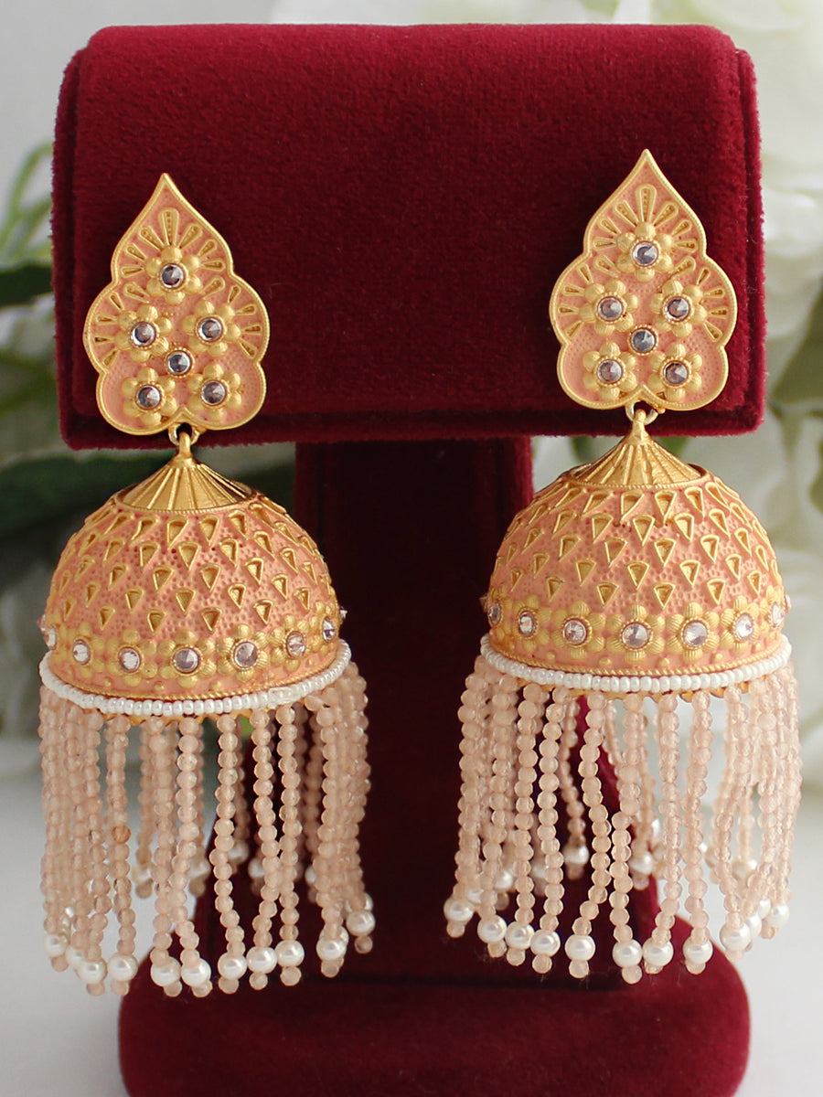 Maryam Earrings-Peach