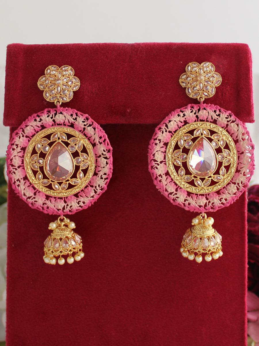 Aaniya Earrings-Pink