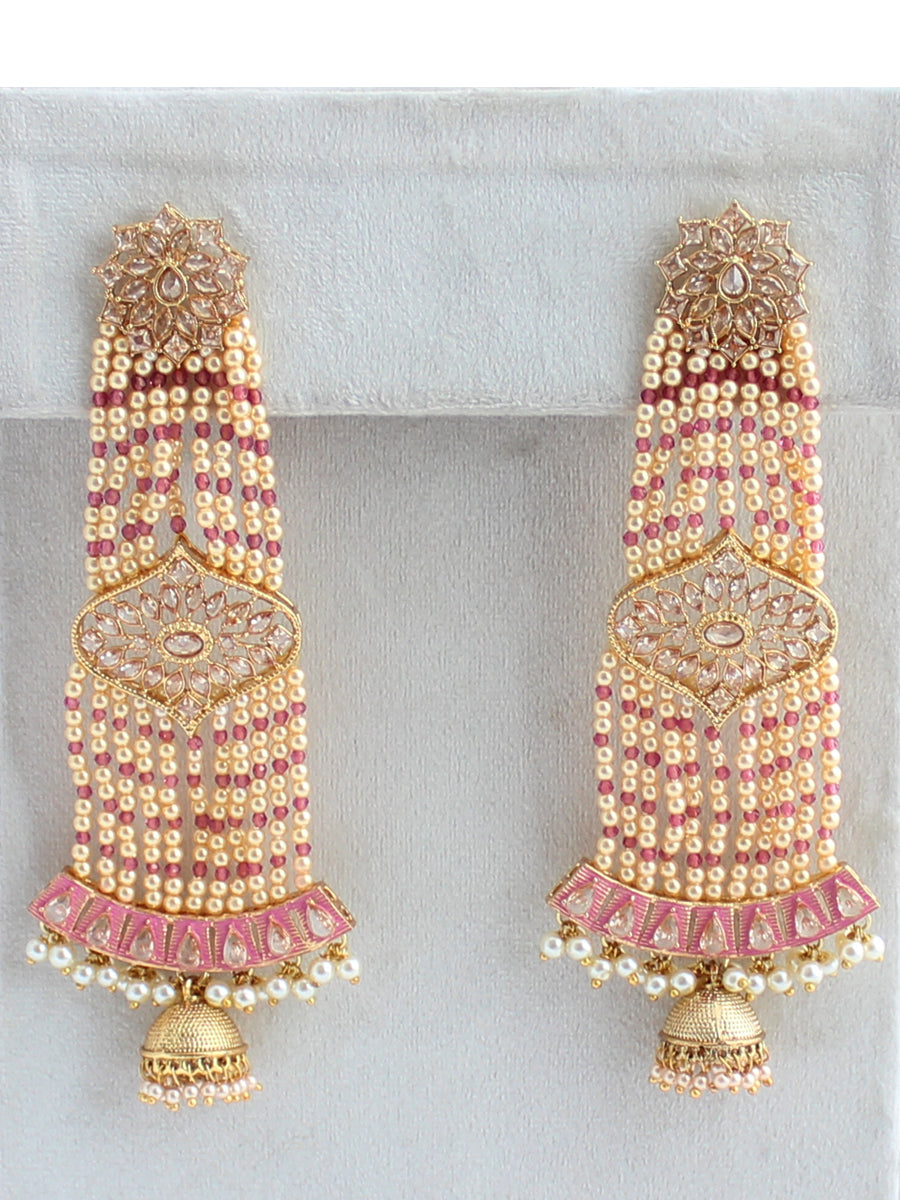 Maysha Earrings-Pink