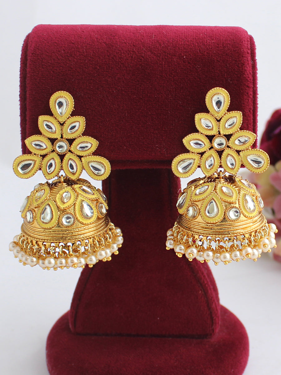 Pranshi Earrings-Yellow