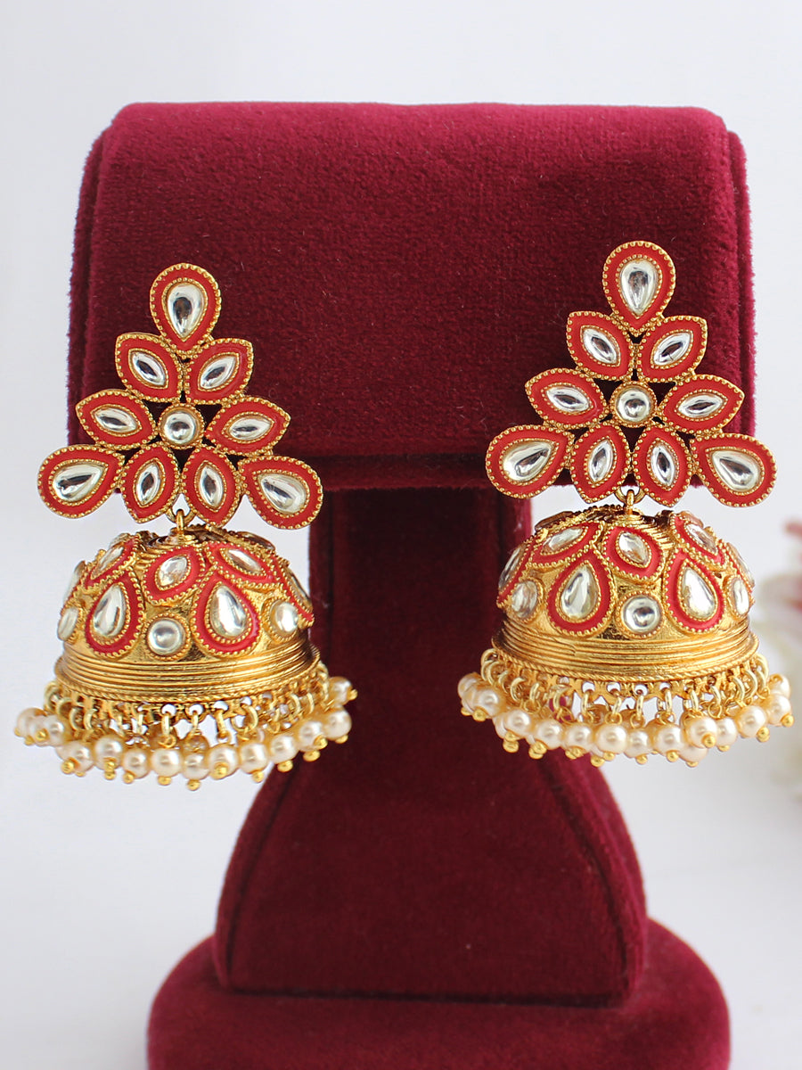 Pranshi Earrings-Red