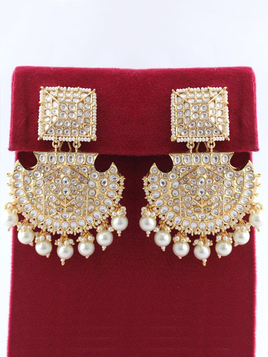 Kanak Earrings-White