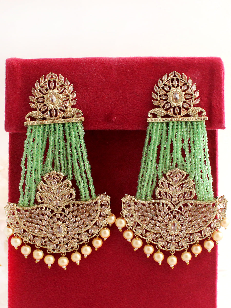 Shamita Earrings-Pistachio Green