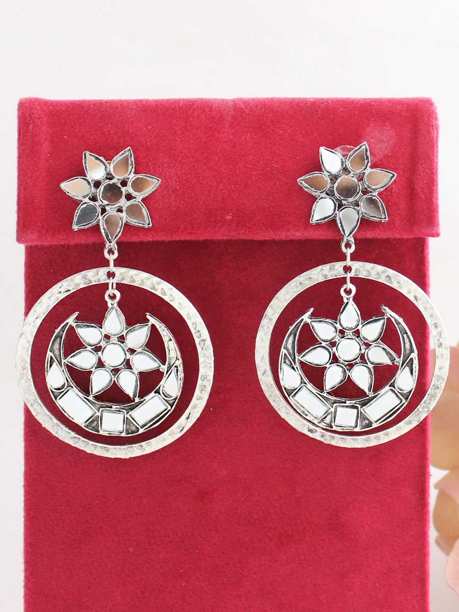 Gargi Earrings-Antique Silver