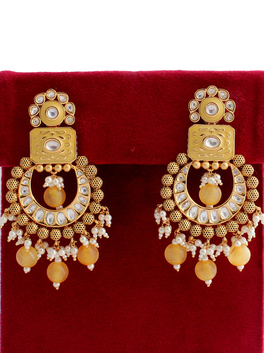 Tanushri Earrings-Yellow