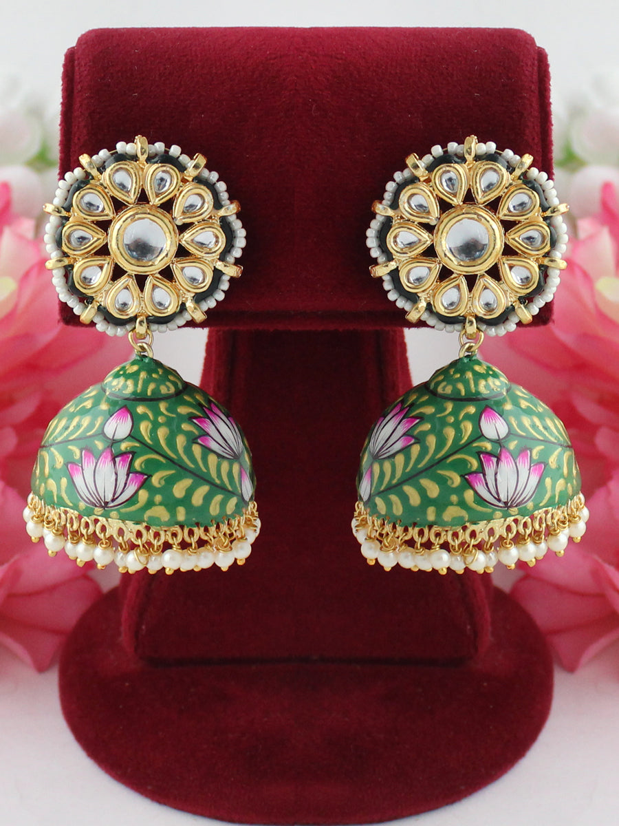 Tapsee Earrings-Green