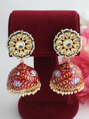 Tapsee Earrings-Maroon