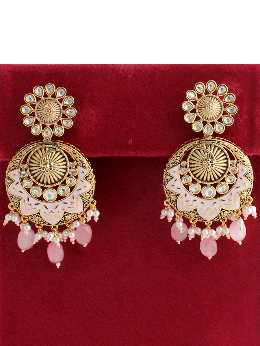 Vanya Earrings-Pastel Pink