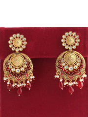 Vanya Earrings-Maroon