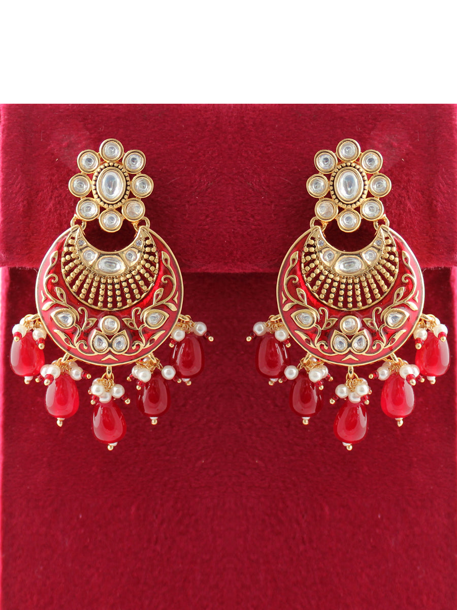 Vritee Earrings-Maroon