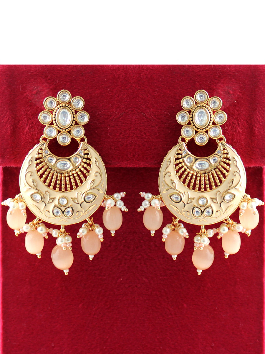 Vritee Earrings-Peach