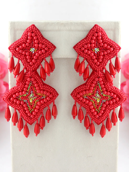 Amyra Earrings-Red