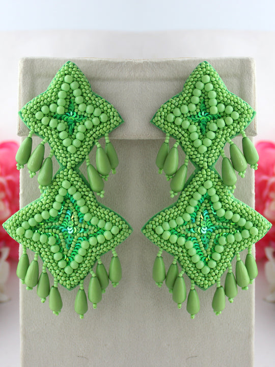 Amyra Earrings-Mint Green